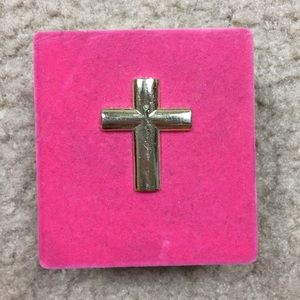 Golden coated chain cross 18”